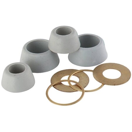 Plumbcraft .8 in. D Neoprene Rubber Cone Washer and Ring 8PK 7520600N